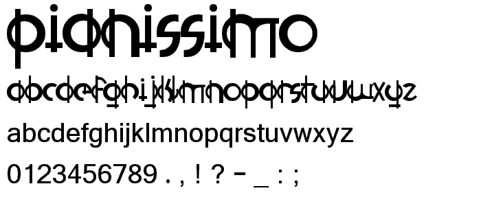 Pianissimo font