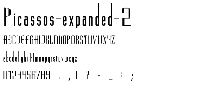 Picassos Expanded 2 font