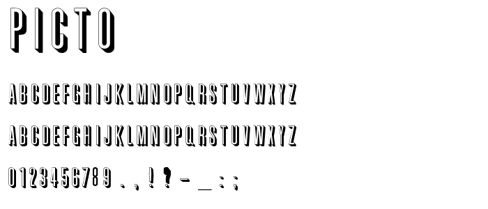 Picto font