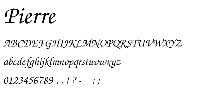 Pierre font