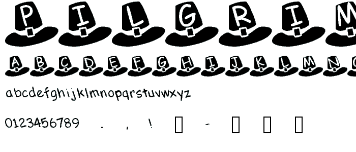Pilgrim Hats font