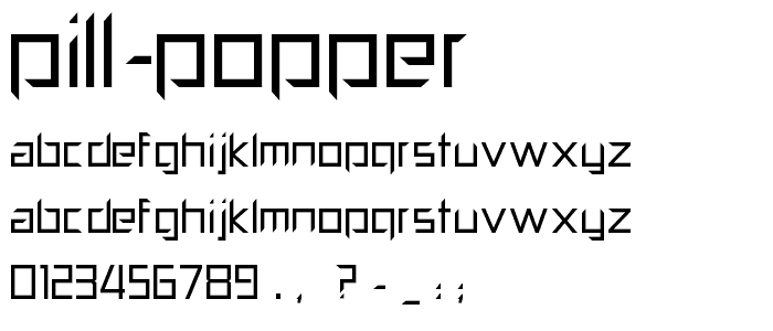 Pill Popper font