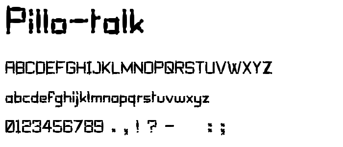 Pillo Talk font