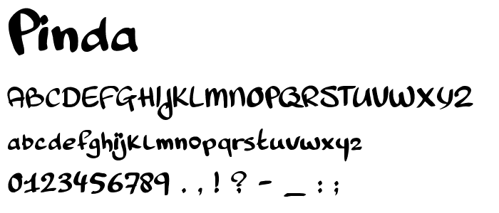 Pinda font