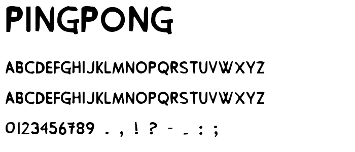 PingPong font