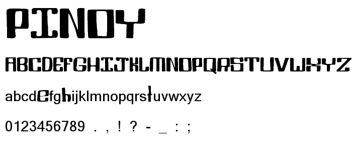 Pinoy font