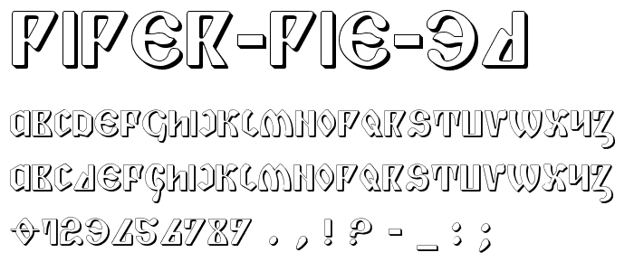 Piper Pie 3D font