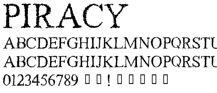 Piracy font