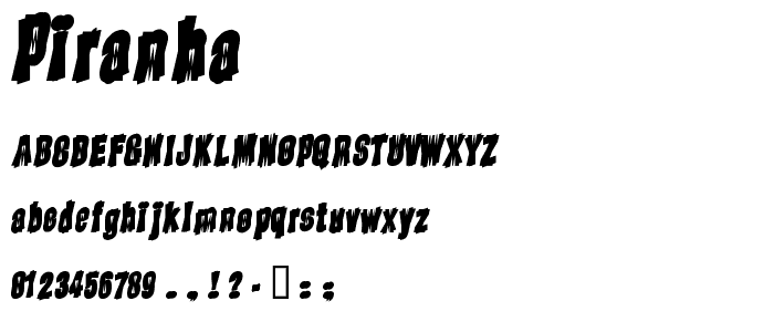 Piranha font