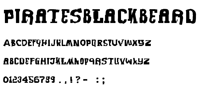 PiratesBlackbeard font