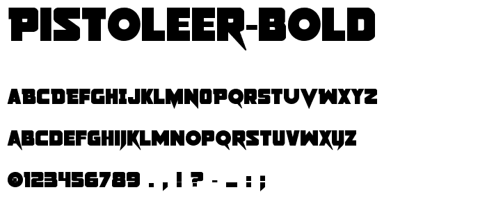 Pistoleer Bold font