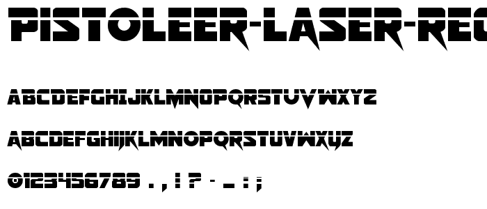 Pistoleer Laser Regular font