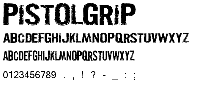 Pistolgrip font