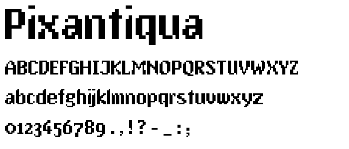PixAntiqua font