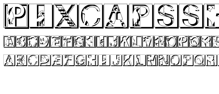 PixCapsShadow font