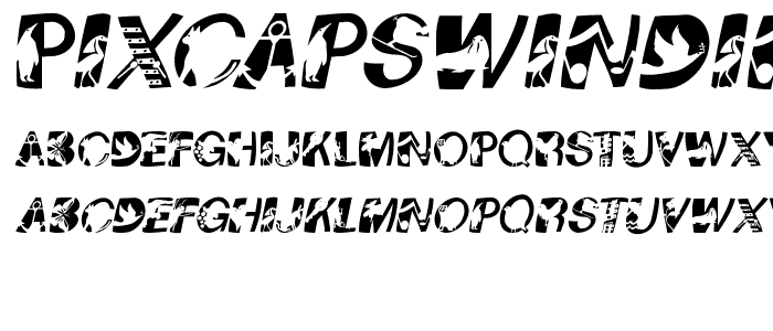 PixCapsWinding font