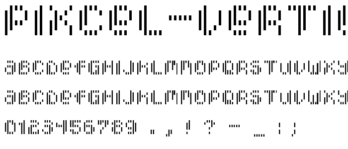 Pixcel Vertical Scan font