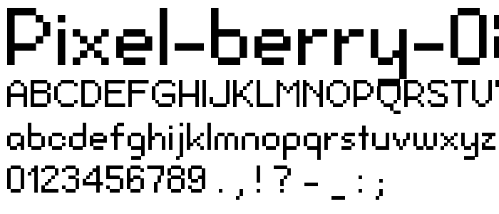 Pixel Berry 0884 Ltd Edition font