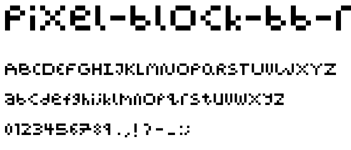 Pixel Block BB Regular font