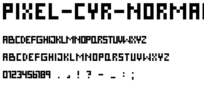 Pixel Cyr Normal font