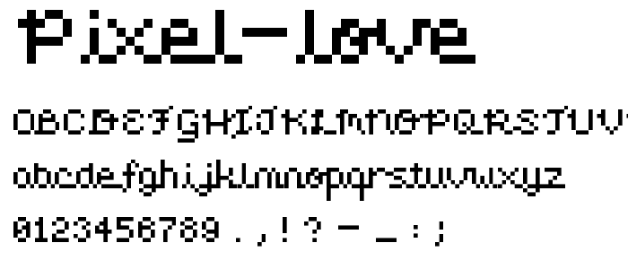 Pixel Love font