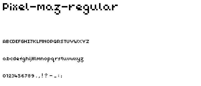 Pixel Maz Regular font