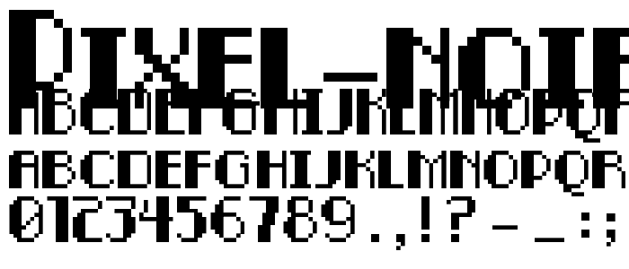 Pixel Noir Caps font