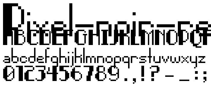 Pixel Noir Regular font