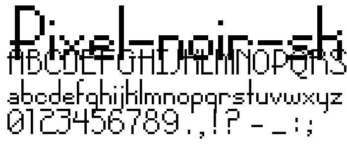 Pixel Noir Skinny font