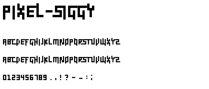 Pixel Siggy font