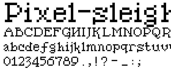 Pixel Sleigh Regular font