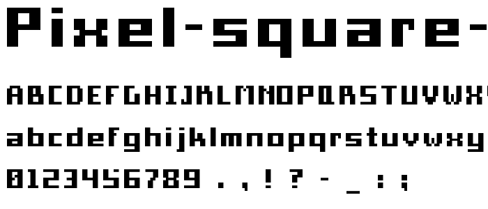 Pixel Square Bold font