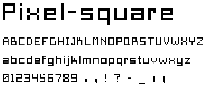 Pixel Square font