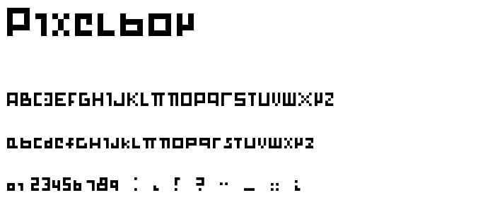 PixelBoy font