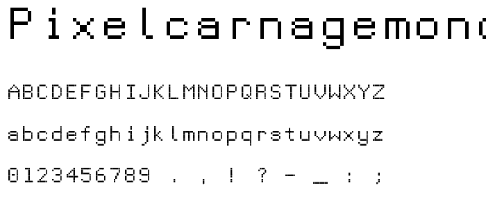 PixelCarnageMonoTT font