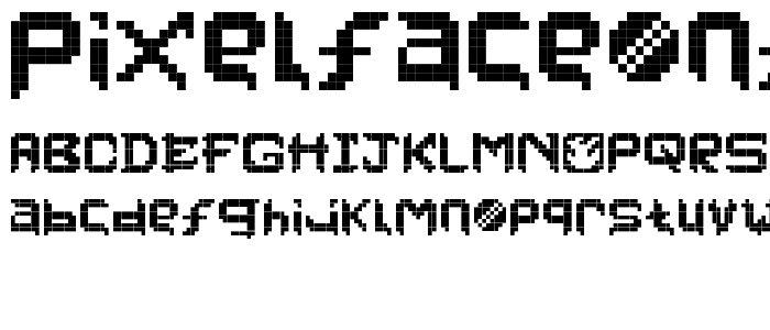 PixelFaceOnFire font