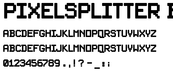 PixelSplitter-Bold font