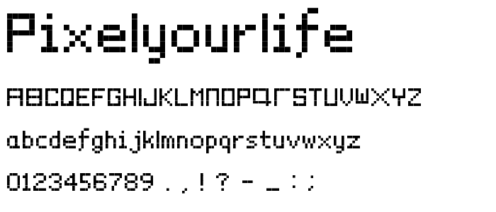 PixelYourLife font