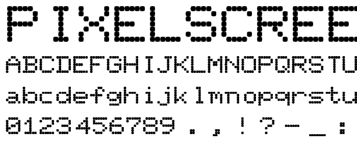 Pixel_Screen_Font Light font