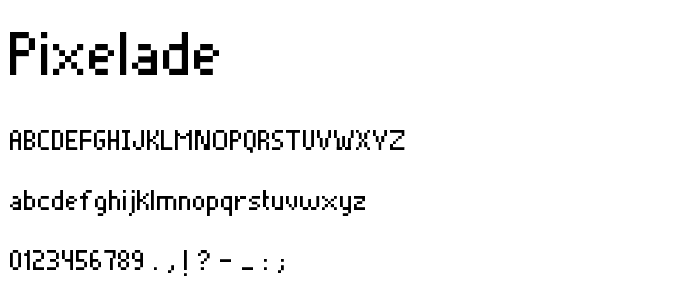 Pixelade font