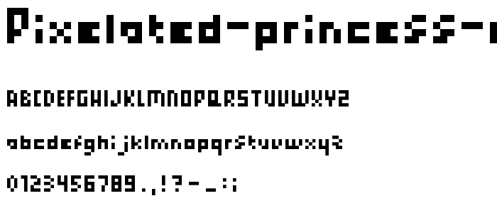 Pixelated Princess Regular font