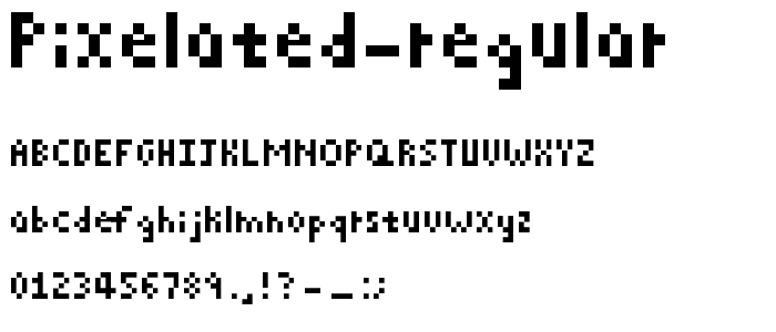 Pixelated Regular font