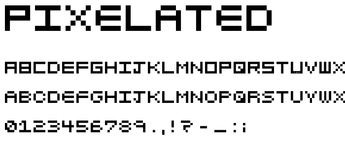 Pixelated font