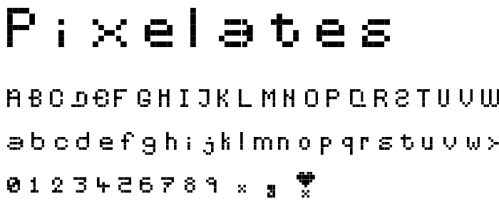 Pixelates font