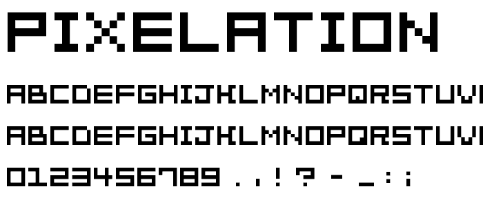 Pixelation font