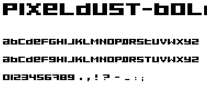 Pixeldust Bold police