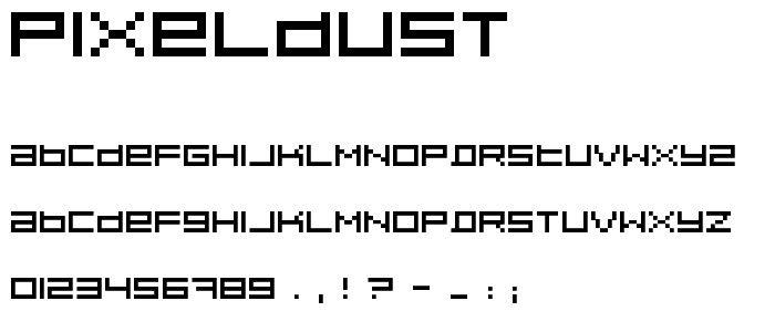 Pixeldust font