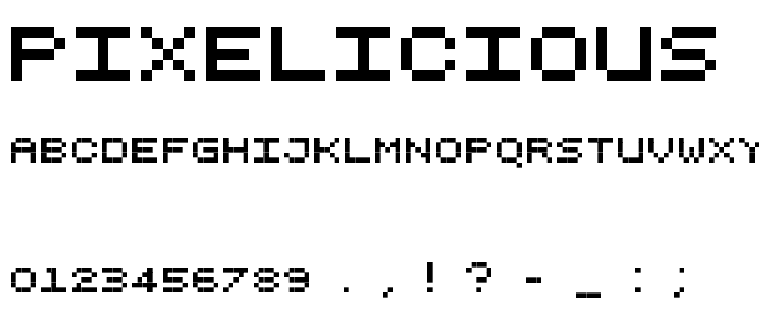 Pixelicious font