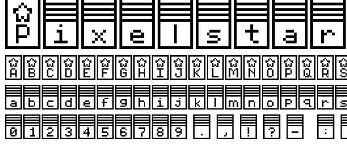 Pixelstars  Stripes Regular font