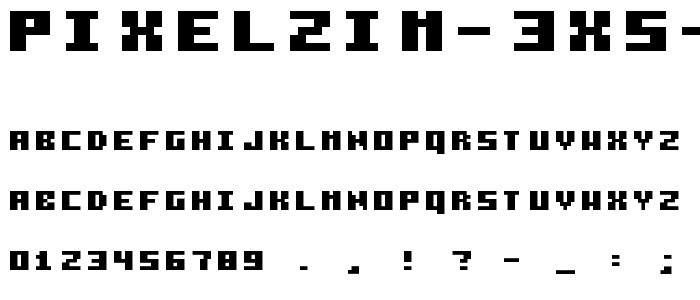 Pixelzim 3x5 Bold police